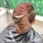 Cut/style  with bleach and tone color package