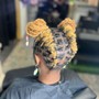 Kid's wash and blowout ages 6-12( braid prep services