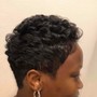 Short hair soft wave set