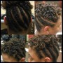 Natural hair Cornrows