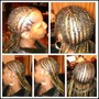 2 Cornrows Braids w/weave