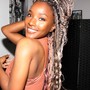 Natural Hair Half and Half Braids or Twists