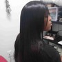 Relaxed hair cut and styled