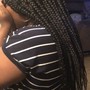 Jumbo box braids (rubber band method )