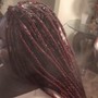 Jumbo box braids (rubber band method )