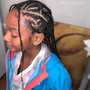 Kid's: (2) Stitch Braids, Natural Hair