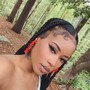 Large Knotless braids (waist length)