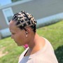 Kinky Twist with weave short to shoulder