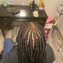 Small knotless braids ( butt length)