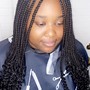 French curl knotless braids