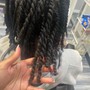 Med size knotless braids