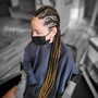 Tribal braids with sew-in in back