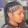 Straight backs cornrow hair included