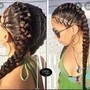 Straight backs cornrow hair included