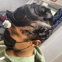 Wig sewn on w/braid down & style no glue