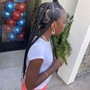 Braids into a ponytail