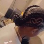 Braids into a ponytail