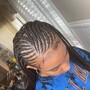 2 Feed In Braids or Straight Backs