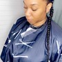 French curl knotless braids