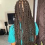 Boho  small knotless  braids