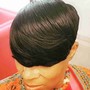 Short hair/Virgin relaxer/Style