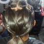 Updo/ Sleek ponytail  Hair not included