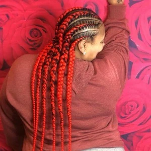 bright red poetic justice braids