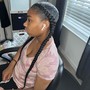 Large Feedin Braids with Bun or Long Ponytail