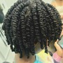 Two strand twists /wet hair