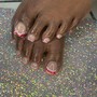 French tips toes