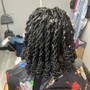 Braids or Soft Locs Styling, Updo