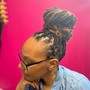 Braids or Soft Locs Styling, Updo