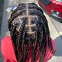 Medium knotless Braids (mid back)