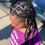 Medium knotless Braids (mid back)