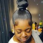 Updo with natural hair