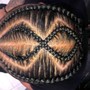 Cornrows (shaved sides and back)