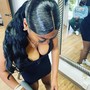 Lace closure sleek ponytail