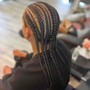 Box Braids with French curls