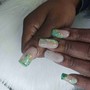 Simple nail art/encapsulated/french tip