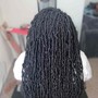 Mid back faux locks