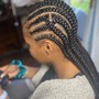 Braids (4 to 6 cornrows with hair)