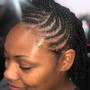 Basic Cornrows (8-14) Straight back (NO WEAVE)