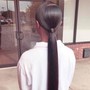 Braided Sleek ponytail W/Hair INC.