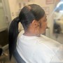 Sleek ponytail