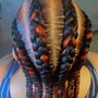 Adult knotless triangle plaits