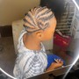 Kid's Braids With Hair Added