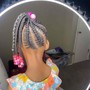 Kid's Braids With Hair Added