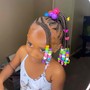 Kid's Braids With Hair Added