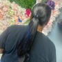 Half up/Half Down Ponytail with extensions (hair not included)