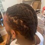 Medium loc/retwist/ -palm roll